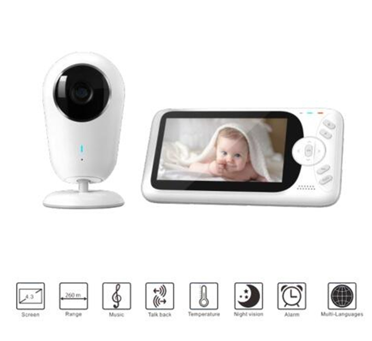 Home Security Wireless Camera - Monitor de bebé inalámbrico Full HD