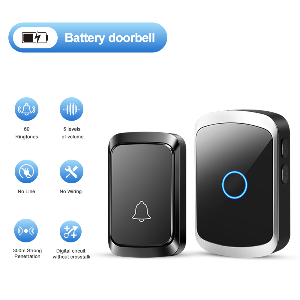 Home Security Bell - Timbre inalámbrico inteligente, Kit de timbre