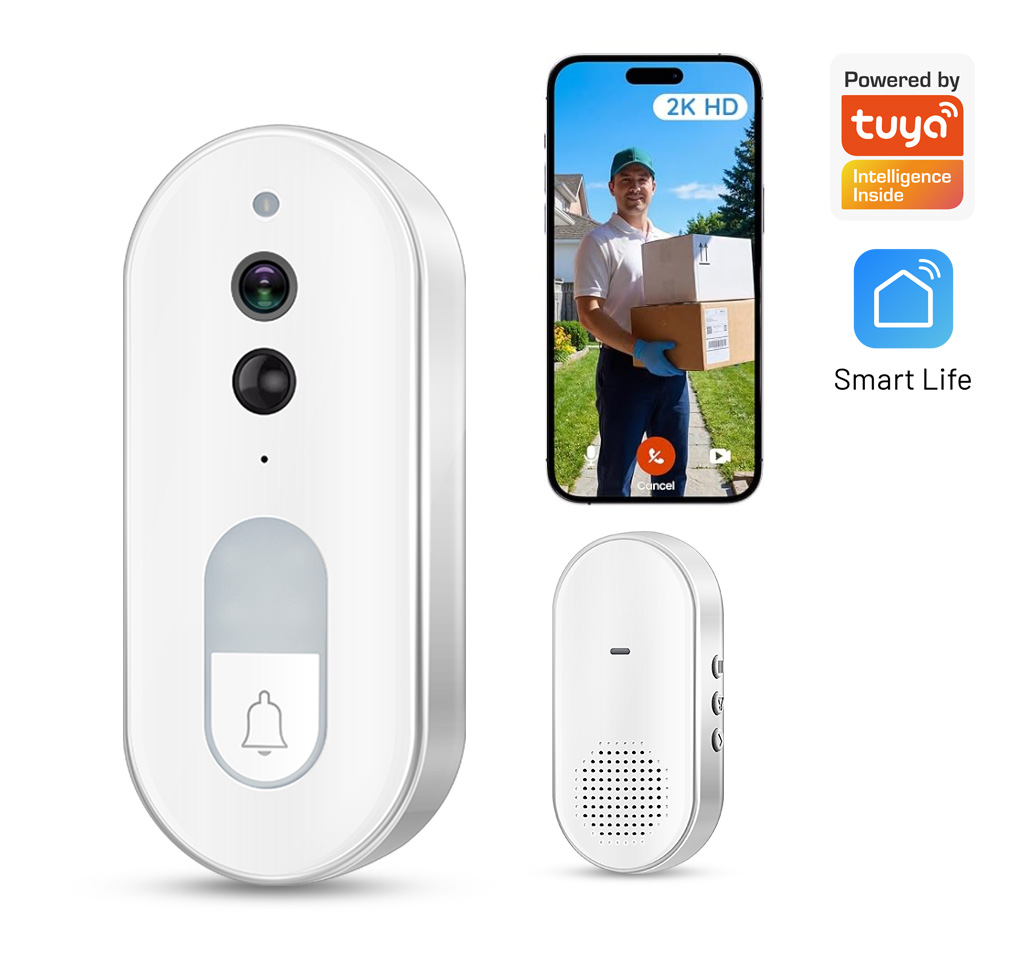Home Security Bell - Videoportero Inteligente Tuya, Inalámbrico, 1080P HD,
