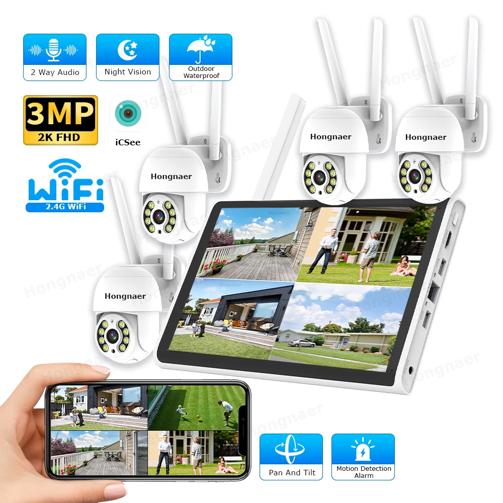 Home Security Camera System - Kit de CCTV Hongnaer 2026, 3MP,