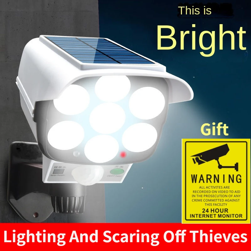 Home Security Wireless Camera - Luz Solar para exteriores, Sensor de
