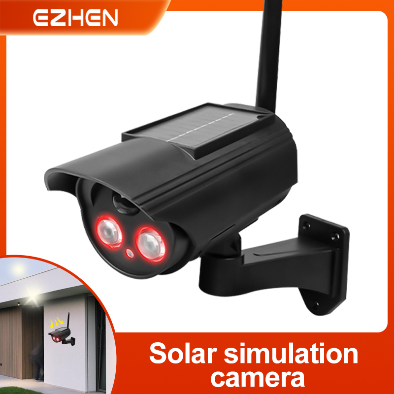 Home Security Camera System - Cámara de simulación Solar para exteriores,