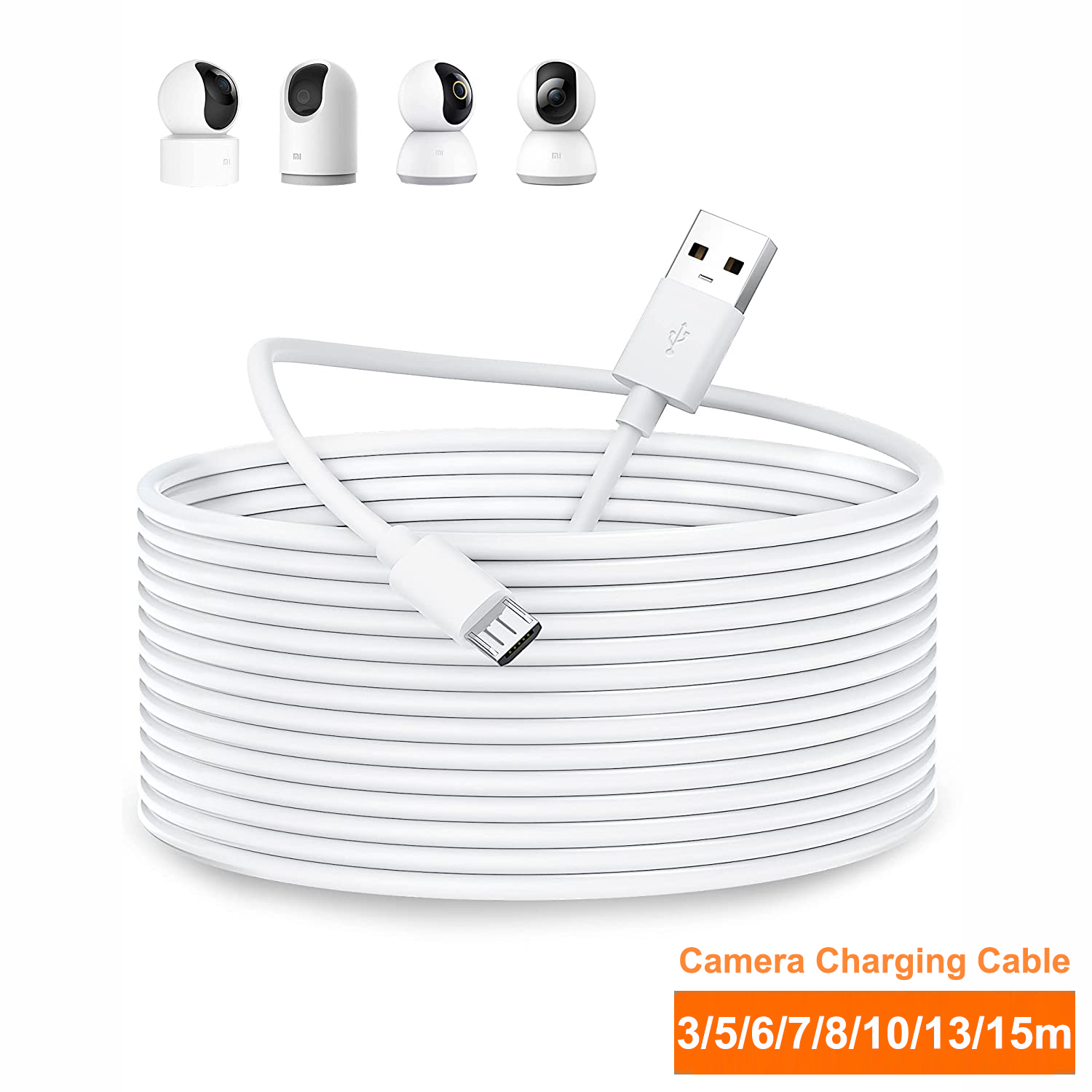 Xiaomi Home Security 360 - Cable de extensión micro USB de