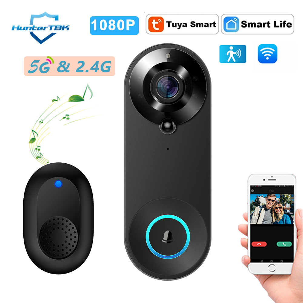 Home Security Bell - Videoportero WiFi 5G 2.4G, Cámara Inalámbrica