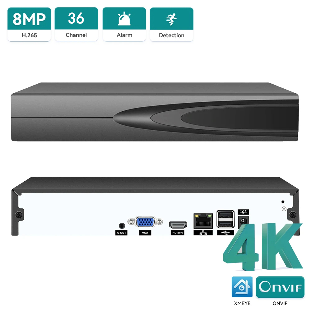 Home Security Camera System - NVR CCTV 4K ONVIF de 36/16/10