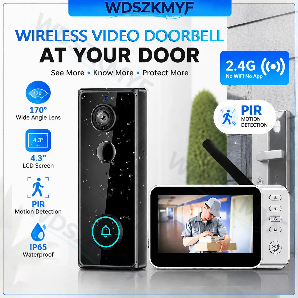 Home Security Bell - Nueva Cámara de Videoportero Inalámbrica Impermeable