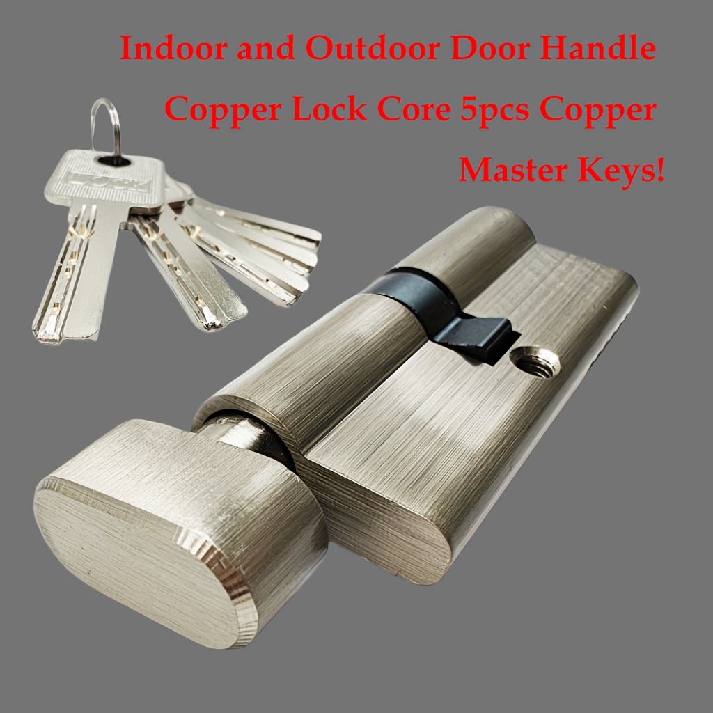 Home Security Key - Cilindro de cerradura antirrobo de cobre,
