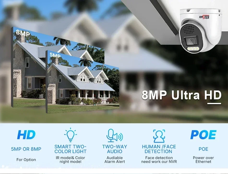 Cámara de Seguridad IP con Det - Home Security Indoor Cameras reseña y precio