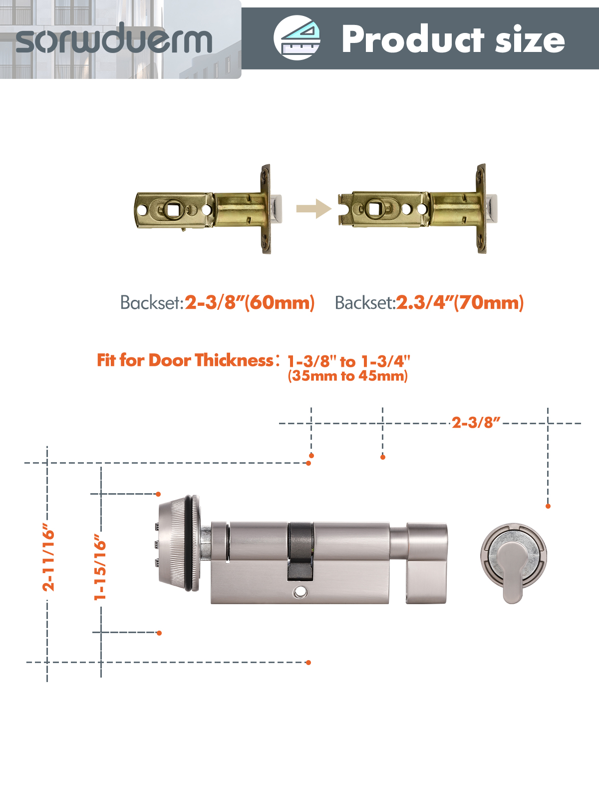 Cerradura de Puerta Interior d - Home Security Key reseña y precio