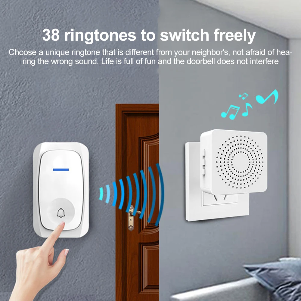 Timbre inalámbrico USB intelig - Home Security Bell reseña y precio