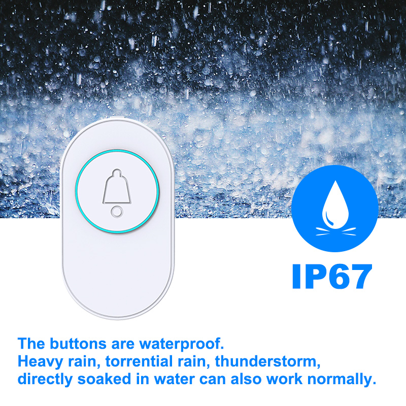 Timbre inalámbrico IP67, resis - Home Security Bell reseña y precio