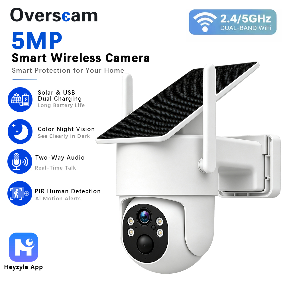 Cámara PTZ de 5MP con energía  - Home Security Wireless Camera reseña y precio