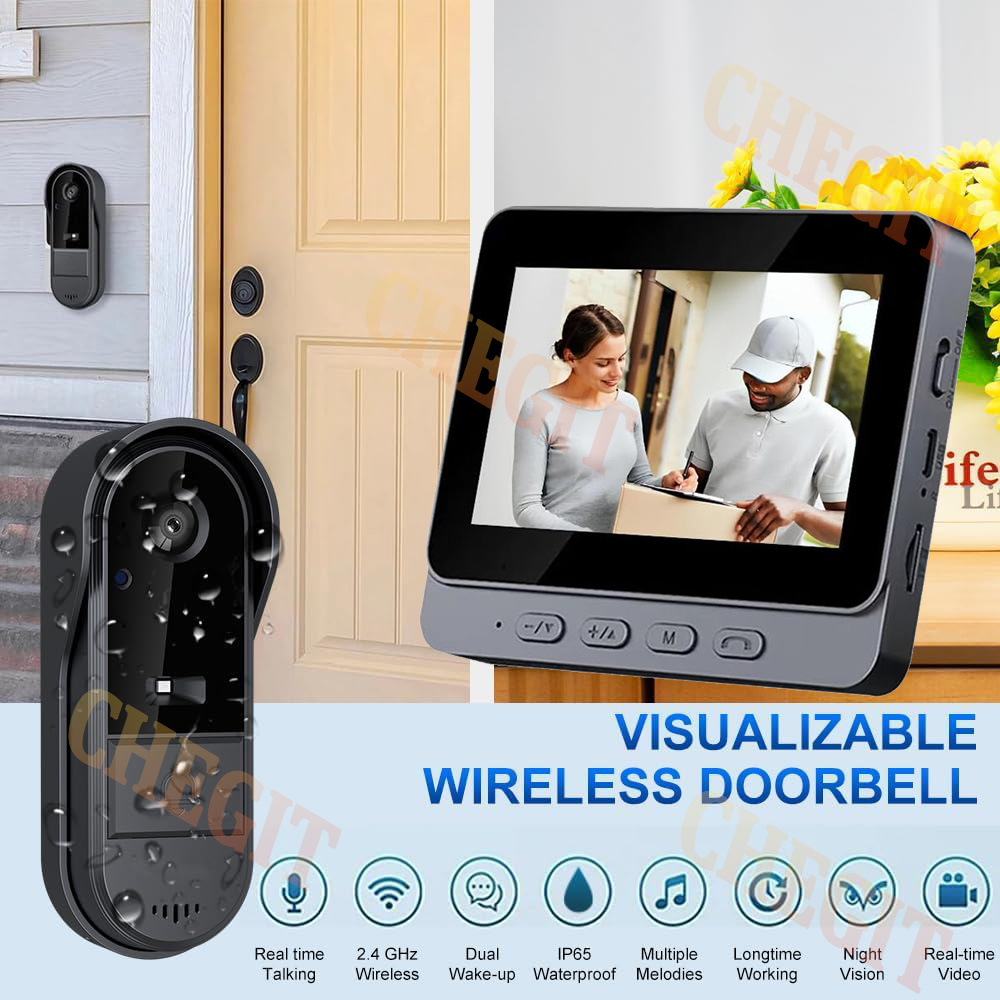 Timbre inalámbrico Wifi con cá - Home Security Bell reseña y precio