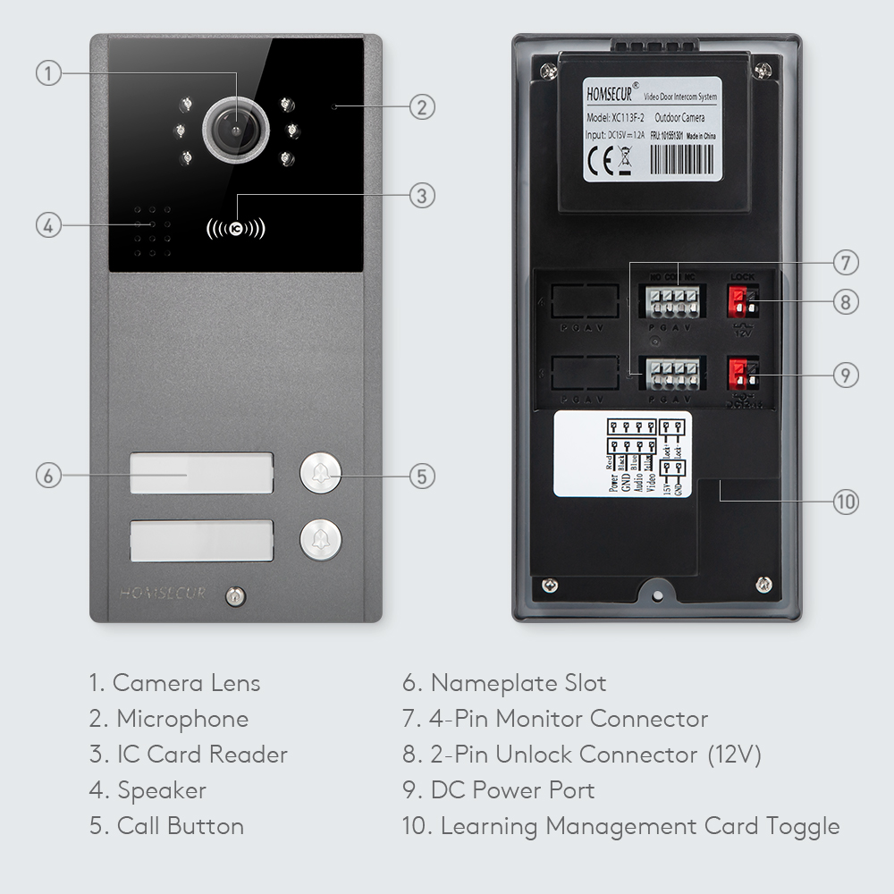 Timbre con cámara HD IP65 de 1 - Home Security Key Fob reseña y precio