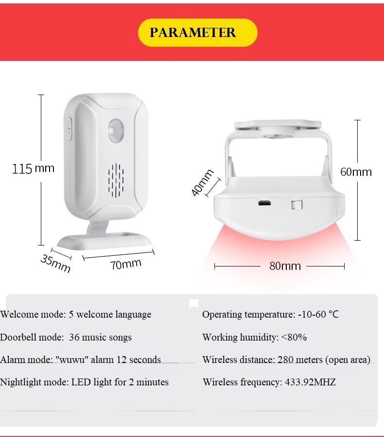 Darho Shop Store-timbre de bie - Home Security Bell reseña y precio
