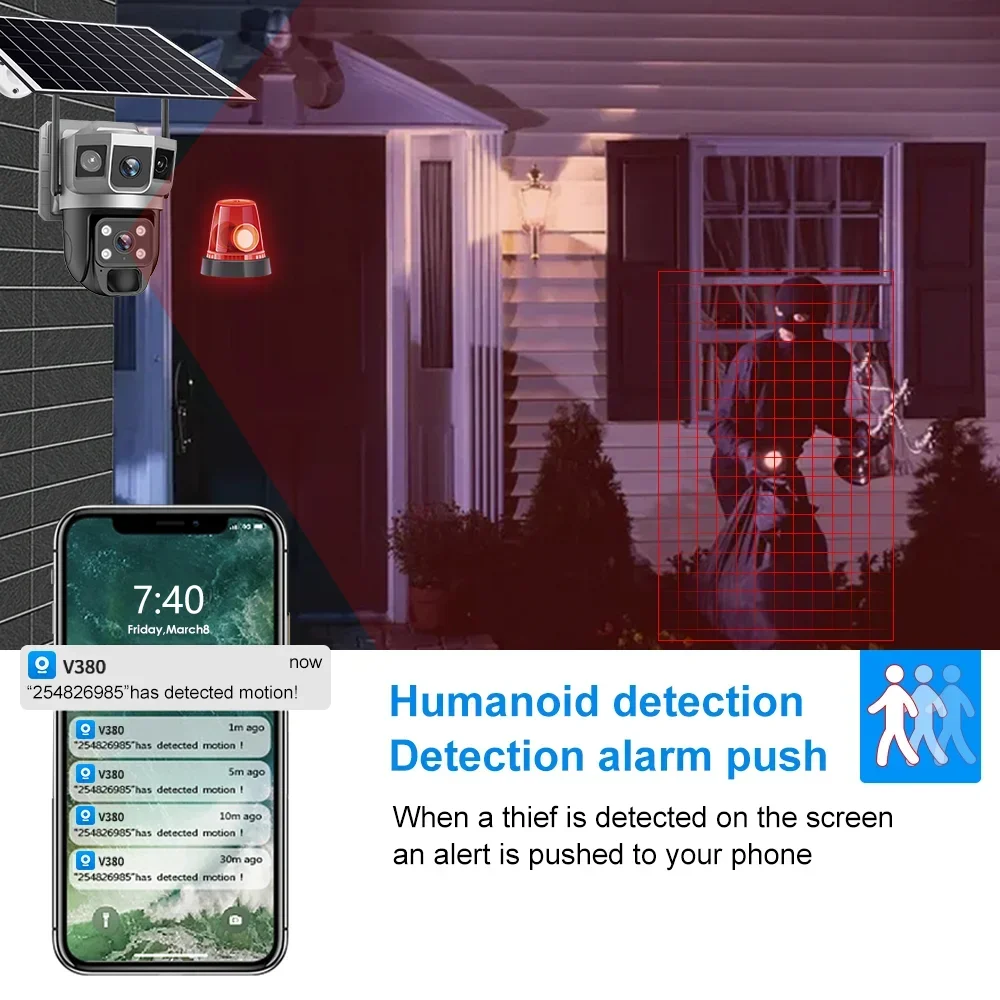 Cámara V380 4K con 3 Pantallas - Home Security Installation reseña y precio