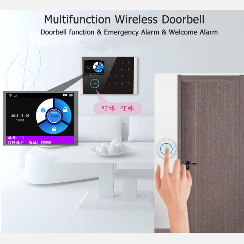 Nuevo timbre inalámbrico de 43 - Home Security Bell reseña y precio