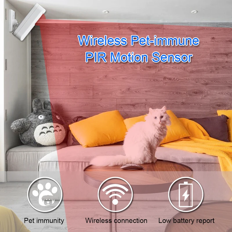Detector infrarrojo inalámbric - Pet Immune Pir Sensor reseña y precio