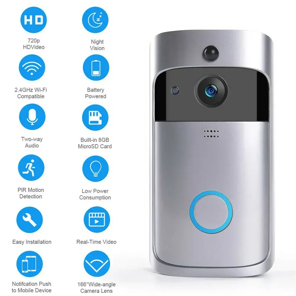 Timbre inalámbrico WIFI para e - Home Security Bell reseña y precio