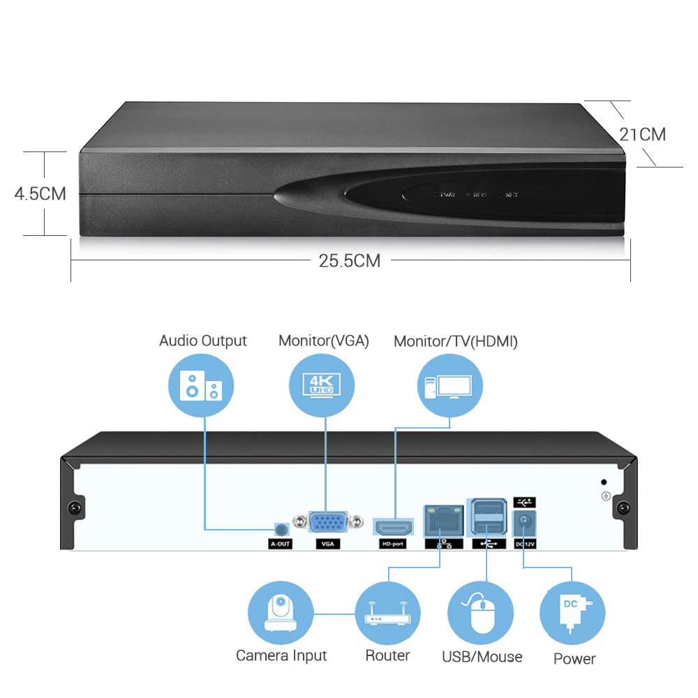 NVR CCTV 4K ONVIF de 36/16/10  - Home Security Camera System reseña y precio